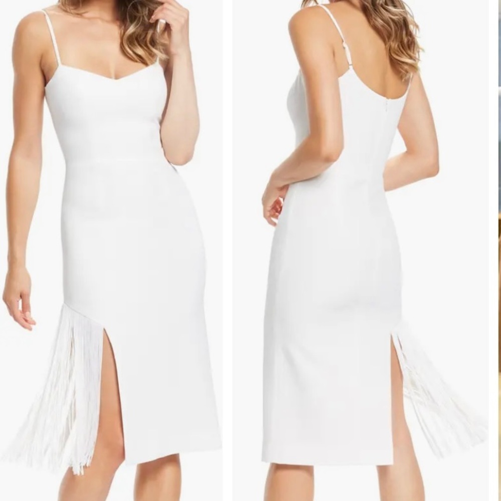 Dress the Population White Midi Dress